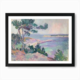 Lilac Seas Painting Inspired By Paul Cezanne Art Print