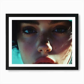 Close Up Portrait Of A Young Woman Art Print