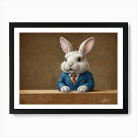 Rabbit In A Suit 5 Art Print