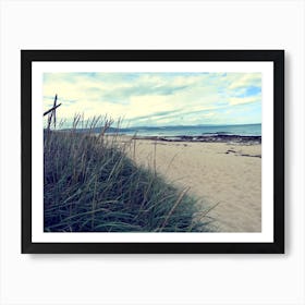 Moody Landscape Scotland Beach Sand Art Print