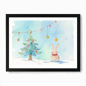 Christmas Bunny 7 Art Print