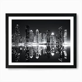 Dubai Skyline Art Print