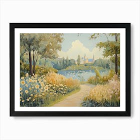 Lakeside Pathway with The Castle Art Print