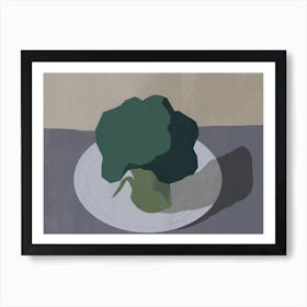 Broccoli On A Plate Art Print