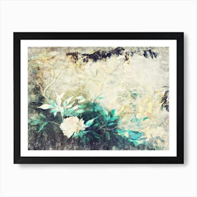 A Nice Flower Illustration With An Impasto Style 08 Art Print
