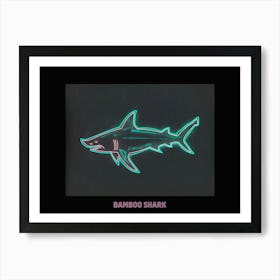 Neon Pink Aqua Bamboo Shark Poster 6 Art Print