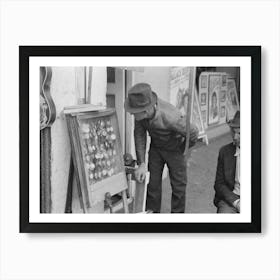 Man Looking At Cases Of Watches, Waco, Texas By Russell Lee Art Print