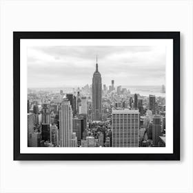 Black And White New York City Skyline Art Print