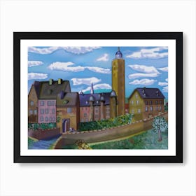 Landscape With Steinau Castle In Germany Art Print