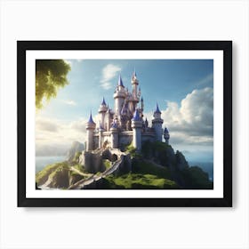 Leonardo Diffusion Fantasy Castle In A Fairy Tale 4k 2 Art Print