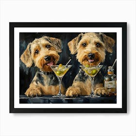 Terriers At The Bar 2 Art Print