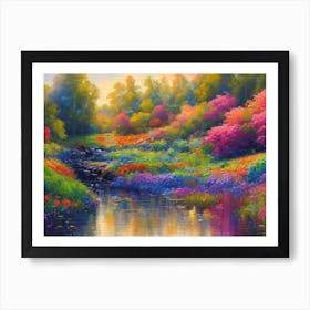 Rainbow Over A Stream Art Print