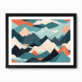 Mountains And Clouds 1 Art Print