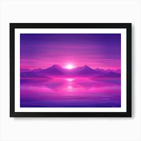 Sunset In The Mountains 91 Art Print