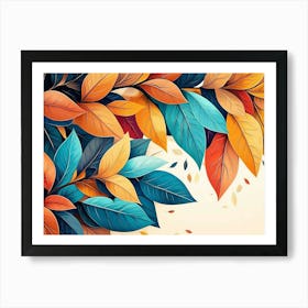 Colorful Leaves 3 Art Print