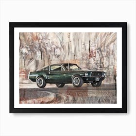 1968 Ford Mustang Gt Bullitt Fastback Art Print