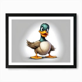 Duck Drawing 3 Art Print