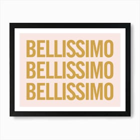 Bellissimo Pink And Gold Art Print