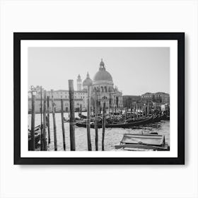 Venice Italy In Black And White 03 Art Print