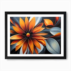 Abstract Flower Painting Art Print