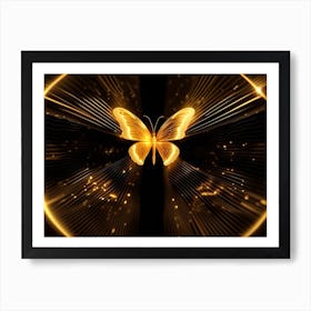 Golden Butterfly 101 Art Print