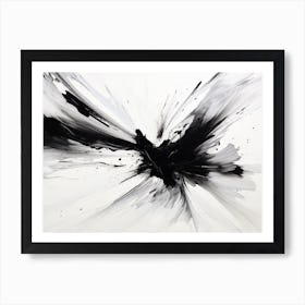 Energy Abstract Black And White 1 Art Print