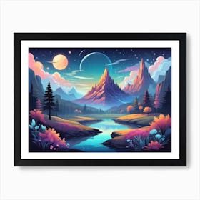 Landscape Painting 2 Art Print