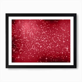 Brick Red Shining Star Background Art Print