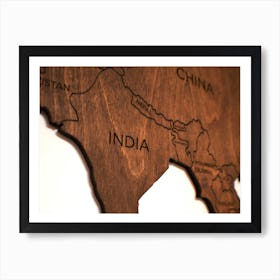 Map Of India Art Print