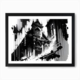 Black And White Painting 18 Art Print