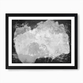 Minimal Abstract Black And White Painting 9 Art Print