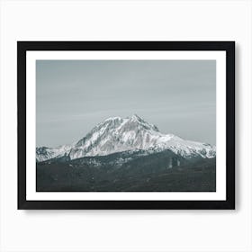 Snow Covered Mountain Peak Art Print