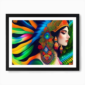 Colorful Woman Art Print