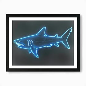 Neon Aqua Wobbegong Shark 3 Art Print