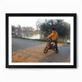 Boy On A Bike 2 Art Print