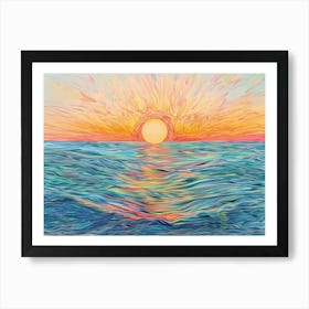 Sunset Over The Ocean 65 Art Print