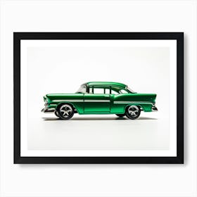 Toy Car 55 Chevy Bel Air Gasser Green Art Print