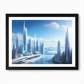 Futuristic City 1 Art Print