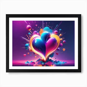 Colorful Heart Creative Art Print 31 Art Print