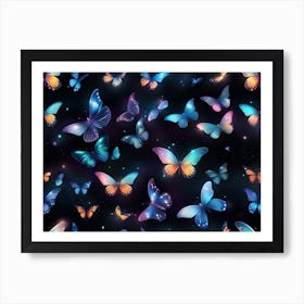 Butterflies In The Sky 6 Art Print