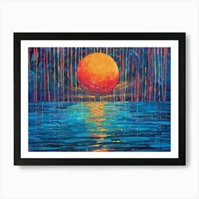 Sunset Over Water 1 Art Print