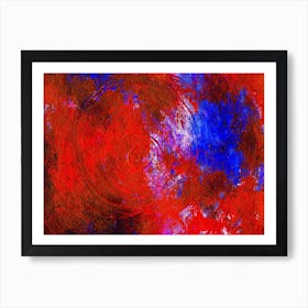 Abstract - Red And Blue Abstract Painting Art Print