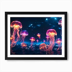 Jellyfish In The Ocean 1 Art Print