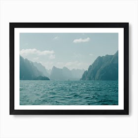 Lone Boat On Khao Sok Lake Art Print