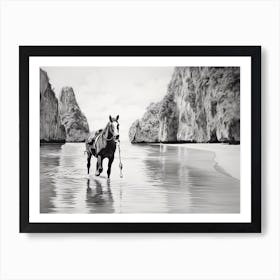 A Horse Oil Painting In Maya Bay, Thailand, Landscape 3 Art Print