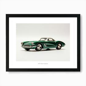 Toy Car 55 Corvette Green Poster Art Print