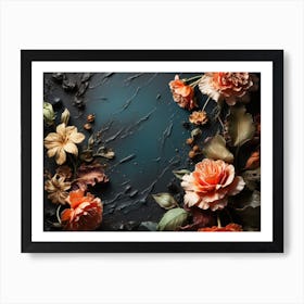 Artistic Decoration With Flowers Art Print