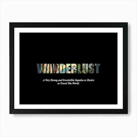 Wanderlust Poster Retro Wooded Pines 8 Art Print