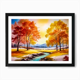 Autumn Trees Art Print