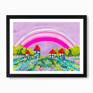 Opera Rose Rainbow Art Print